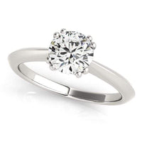 Thumbnail for 8 Prong Solitaire Engagement Ring, Double Prong Set, 14-Karat, 1 cttw Round-cut Rings Angelucci Jewelry   