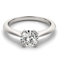 Thumbnail for 8 Prong Solitaire Engagement Ring, Double Prong Set, 14-Karat, 1 cttw Round-cut Rings Angelucci Jewelry   