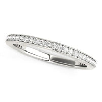 Thumbnail for 14k White Gold Round Diamond Wedding Ring (1/4 cttw) Rings Angelucci Jewelry   