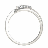 Thumbnail for 14k White Gold Round Two Stone Common Prong Diamond Ring (1/2 cttw) Rings Angelucci Jewelry   