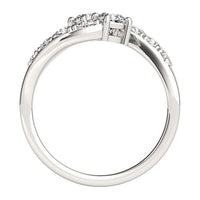Thumbnail for 14k White Gold Two Stone Overlap Design Diamond Ring (1 cttw) Rings Angelucci Jewelry   