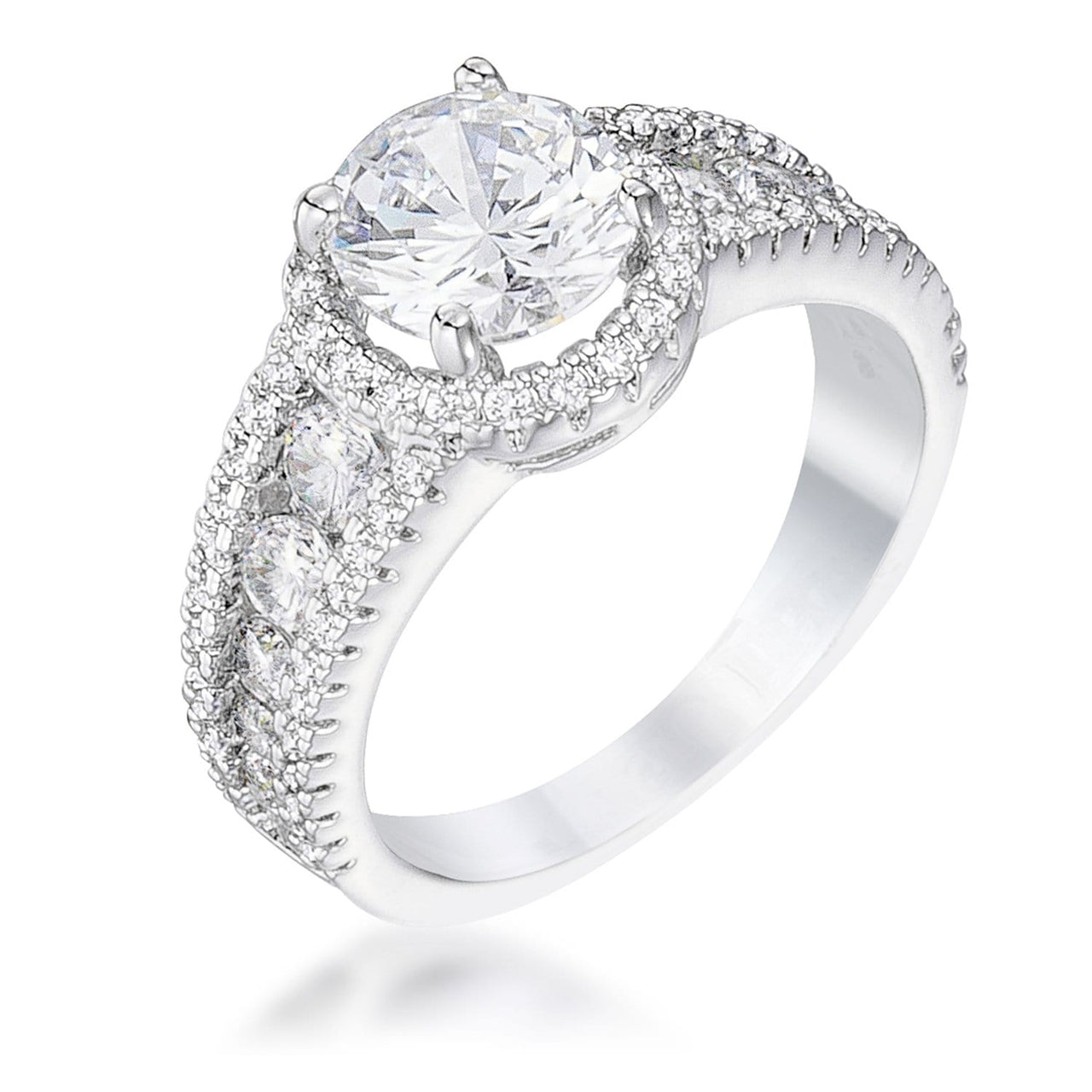 CZ Solitaire Ring, The Naples Solitaire Engagement Ring Rings JGI   