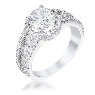 CZ Solitaire Ring, The Naples Solitaire Engagement Ring Rings JGI