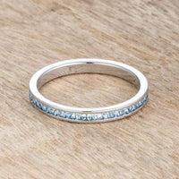 Thumbnail for Teresa 0.5ct Blue Topaz CZ Stainless Steel Eternity Band Rings JGI   