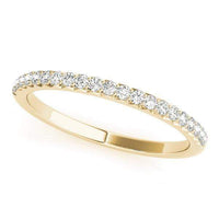 Thumbnail for 1/5 Carat Round Diamonds Pave Prong Set Wedding Band-Angelucci-Jewelry