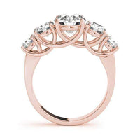 Thumbnail for angelucci-jewelry-1 1/3-Carat 5-Stone Round Brilliant Shape 14-Karat Trellis Diamond Wedding Ring