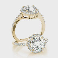 2 Carat Round Brilliant Halo Diamond Engagement RIng