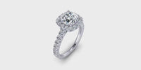 1.5 Carat Round Brilliant Halo Diamond Engagement Ring-Angelucci Jewelry